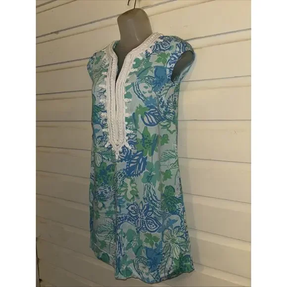 Lilly Pulitzer Cap Sleeve Pullover Shift Dress Size XS - Picture 3 of 8